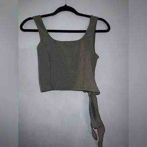 Lululemon Get Centered crop tank in Grey Sage